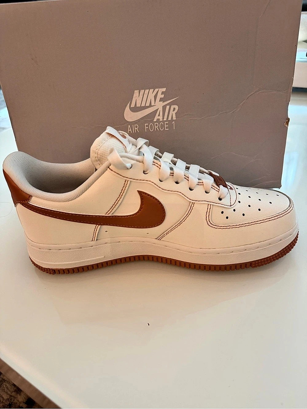 Nike Air Force 1 Low '07 Essential "Bronzine Gingham" Sneakers